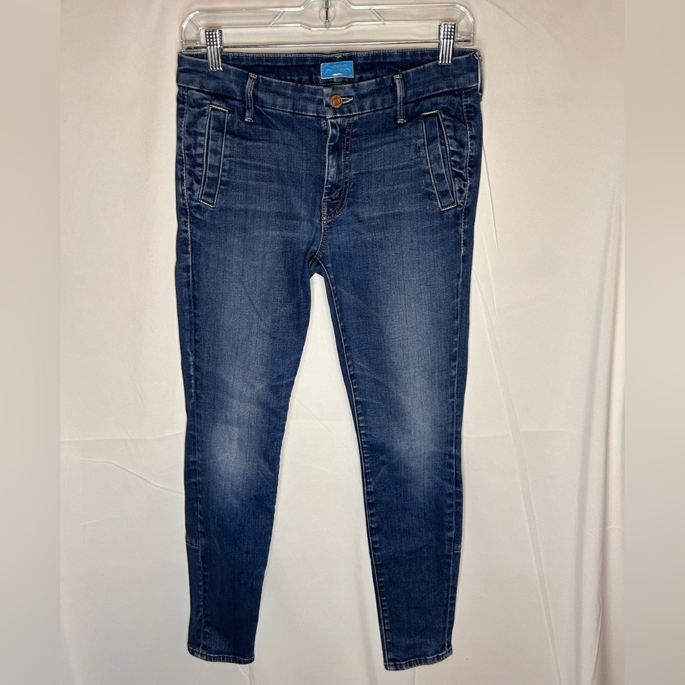 MOTHER Jeans Womens Size 28 Zip Welt Muse‎ Skinny Stretch Denim Zip Ankle
